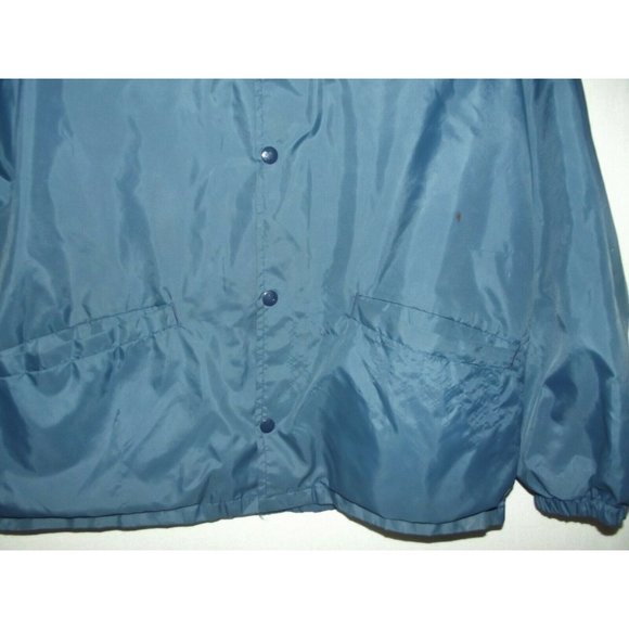 Vintage Mens Cardinal G.E Williams Contracting Sz Medium Blue Windbreaker Jacket - Picture 4 of 12